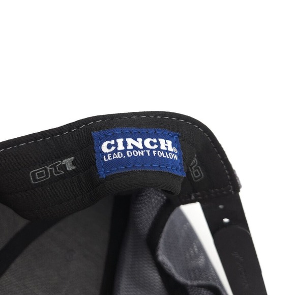 Cinch Western Snapback Trucker Mesh Elk Patch Hat Adjustable Gray Baseball Cap - Picture 8 of 8
